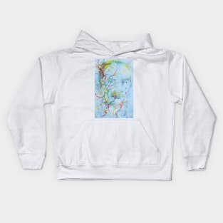 THOMAS MANN watercolor and acrylic portrait Kids Hoodie